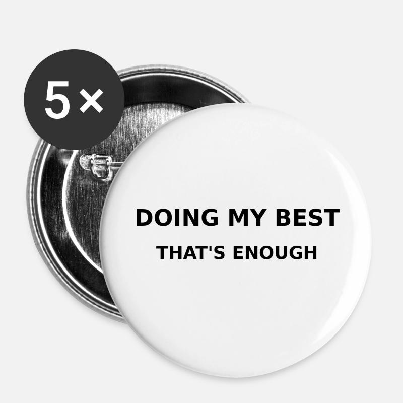 Doing my Best - Buttons klein 25 mm (5er Pack) - Weiß