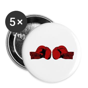 Boxhandschuhe - Buttons klein 25 mm (5er Pack) - Weiß - Vorne