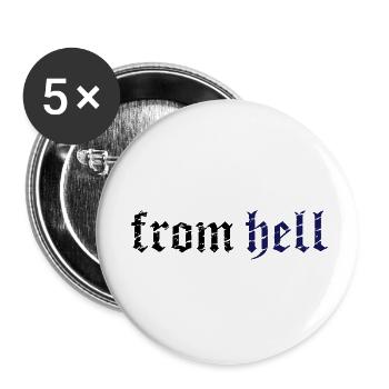 from hell_vec_2 en - Buttons small 1''/25 mm (5-pack) - white - Front
