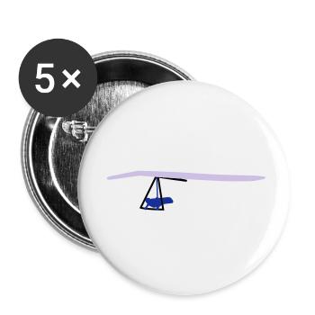 Drachenflieger - Buttons klein 25 mm (5er Pack) - Weiß - Vorne