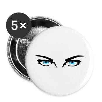 Augen - Eyes - Buttons klein 25 mm (5er Pack) - Weiß - Vorne