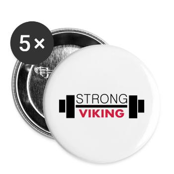 Strong Viking - Buttons klein 25 mm (5er Pack) - Weiß - Vorne