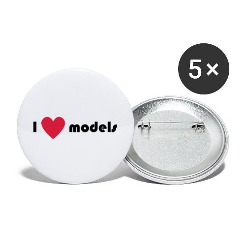 I love models - Buttons klein 25 mm (5-pack)