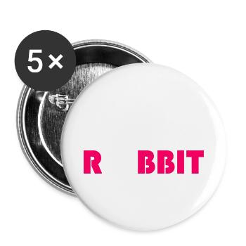 Hare - Buttons small 1''/25 mm (5-pack) - white - Front