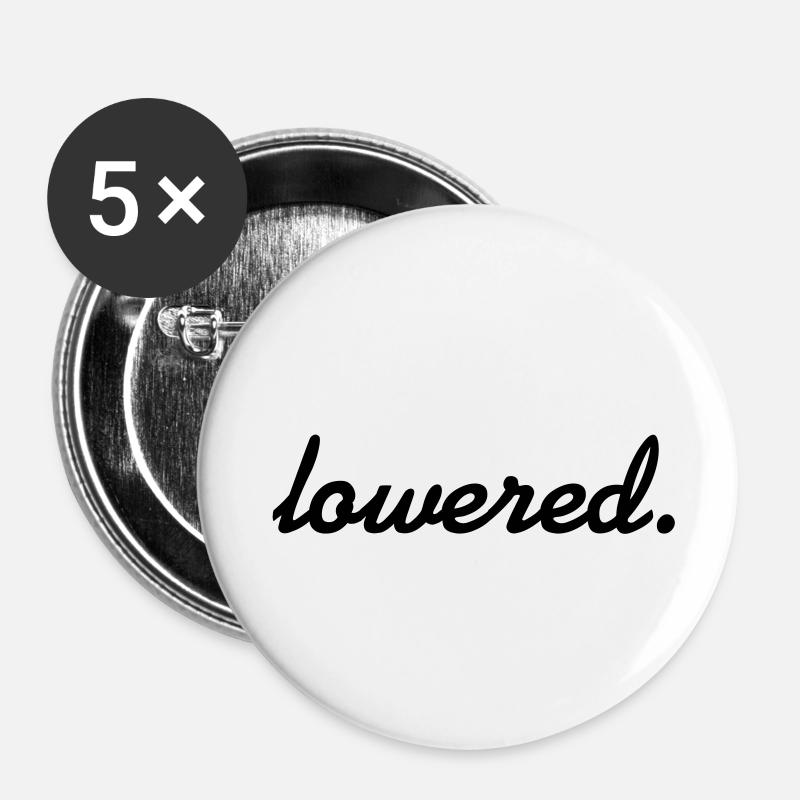 lowered. - Buttons klein 25 mm (5er Pack) - Weiß