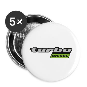 Turbo Diesel - Late - Buttons small 1''/25 mm (5-pack) - white - Front