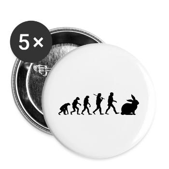 Hase - Buttons klein 25 mm (5er Pack) - Weiß - Vorne
