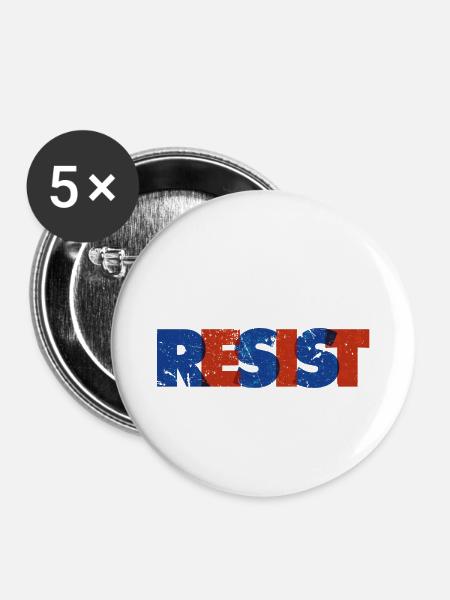Widerstehen Sie Distressed - Buttons klein 25 mm (5er Pack) - Weiß