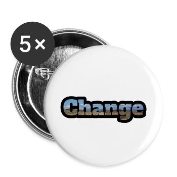 Change - Buttons klein 25 mm (5er Pack) - Weiß - Vorne