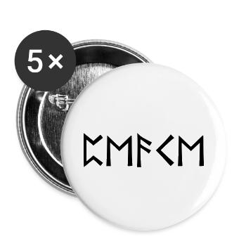 Peace - rune script - Buttons small 1''/25 mm (5-pack) - white - Front
