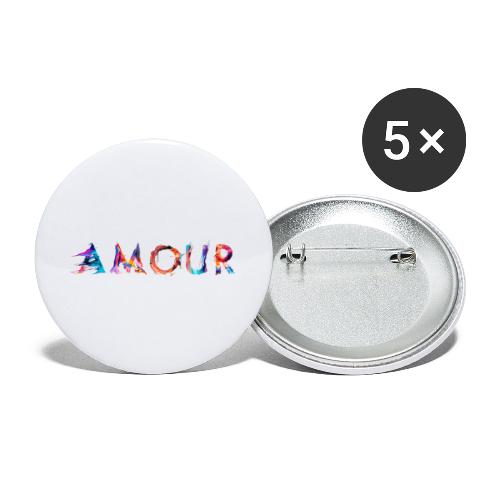 Amour - Lot de 5 petits badges (25 mm)