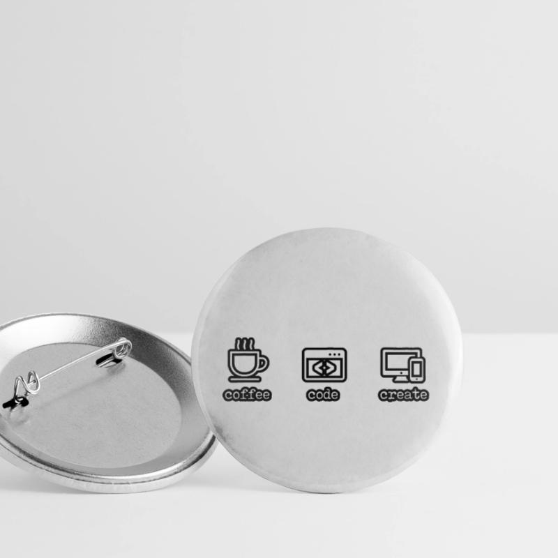 Coffee Code Create - gift idea for students Buttons small 1''/25 mm (5-pack)