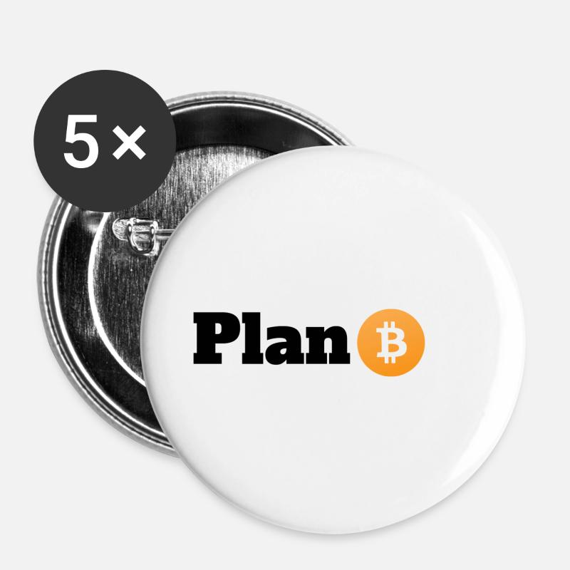 plan B - Buttons small 1''/25 mm (5-pack) - white