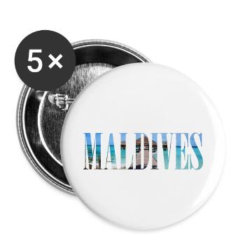 Maldives Maldives Dream Travel Holiday Island - Buttons small 1''/25 mm (5-pack) - white - Front