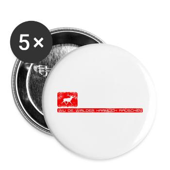 Schneeberg Wu de walder haamlich rauschen - Lot de 5 petits badges (25 mm) - blanc - Devant