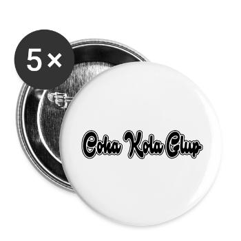 Coka Glup Schwanz - Buttons klein 25 mm (5er Pack) - Weiß - Vorne