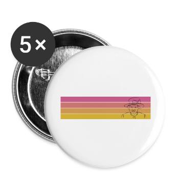 Elizabeth II retro vintage Queen Elizabeth 2 - Buttons small 1''/25 mm (5-pack) - white - Front