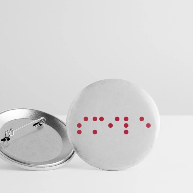 Smile in braille code, Braille script for the blind Buttons small 1''/25 mm (5-pack)