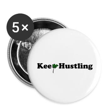 Continuez à bousculer - Lot de 5 petits badges (25 mm) - blanc - Devant
