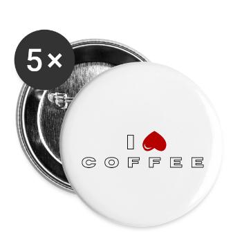 Je déteste le café - Lot de 5 petits badges (25 mm) - blanc - Devant