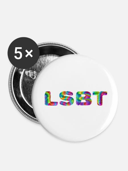 LSBT - Buttons klein 25 mm (5er Pack) - Weiß