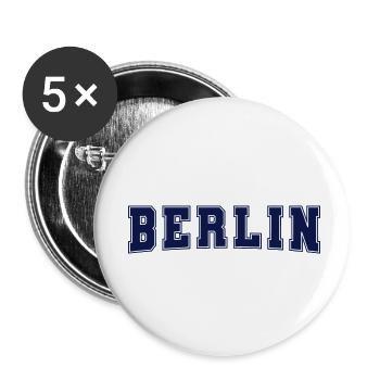 Berlin - Buttons klein 25 mm (5er Pack) - Weiß - Vorne