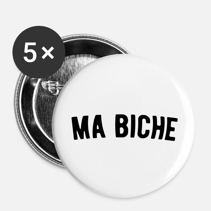 Ma biche Louis de funes - Buttons small 1''/25 mm (5-pack) - white