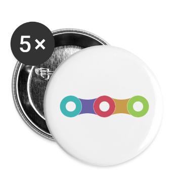 Bicycle chain - Buttons small 1''/25 mm (5-pack) - white - Front