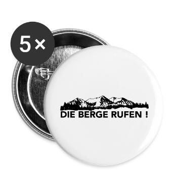 The Mountains Are Calling - (7) - Buttons small 1''/25 mm (5-pack) - white - Front