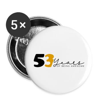 Jahrgang 1971 Lustig 53 Jahre alt Bday Männer Frauen - Buttons klein 25 mm (5er Pack) - Weiß - Vorne