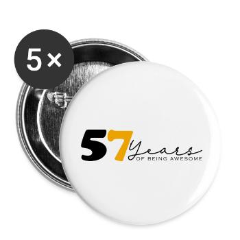 Jahrgang 1967 Lustig 57 Jahre alt Bday Männer Frauen - Buttons klein 25 mm (5er Pack) - Weiß - Vorne