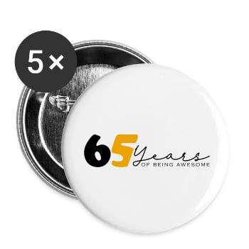 Vintage 1959 Funny 65 Year Old Bday Men Women - Buttons small 1''/25 mm (5-pack) - white - Front