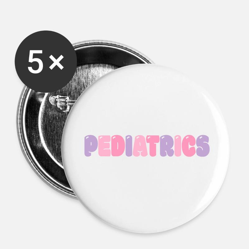 Pediatrics - Buttons small 1''/25 mm (5-pack) - white