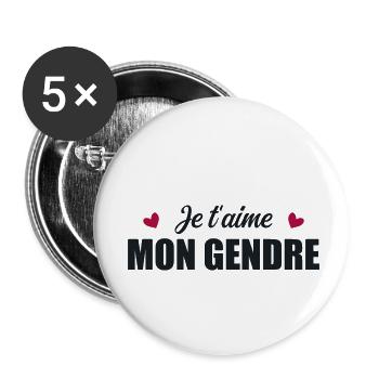 I love you my son-in-law - Buttons small 1''/25 mm (5-pack) - white - Front