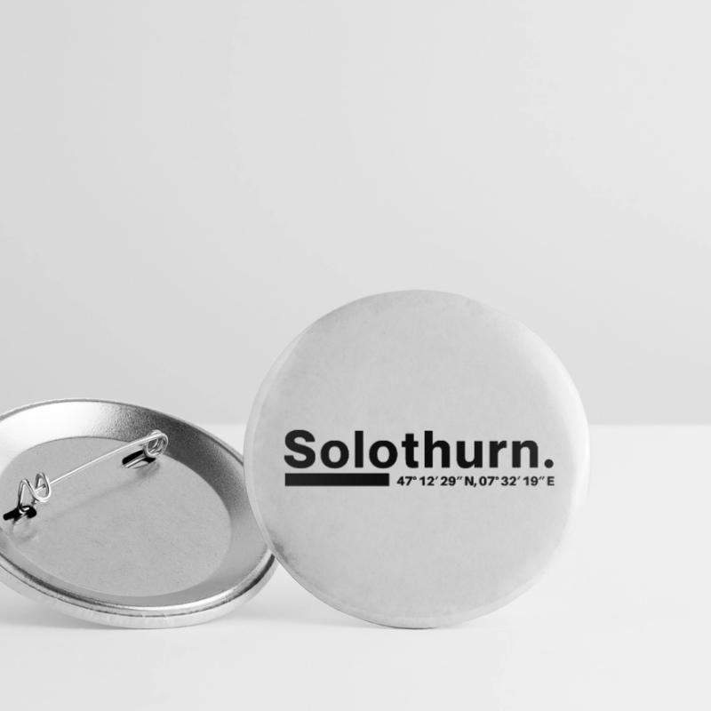 Solothurn coordinates Canton Switzerland Buttons small 1''/25 mm (5-pack)