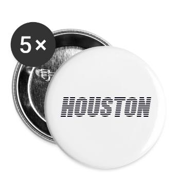 Houston Texas - Buttons klein 25 mm (5er Pack) - Weiß - Vorne