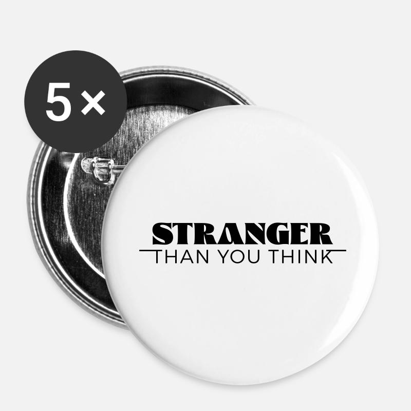 Stranger than you think - Buttons small 1''/25 mm (5-pack) - white