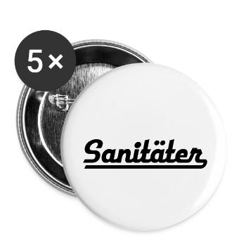 ambulance man - Buttons small 1''/25 mm (5-pack) - white - Front