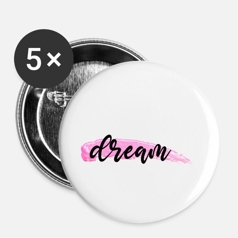 Dream - Buttons small 1''/25 mm (5-pack) - white