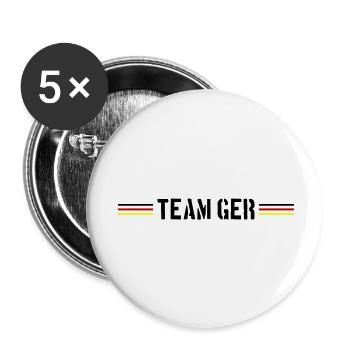 Germany Team Germany Flag - Buttons small 1''/25 mm (5-pack) - white - Front