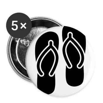 Flip-flops icon - Buttons small 1''/25 mm (5-pack) - white - Front