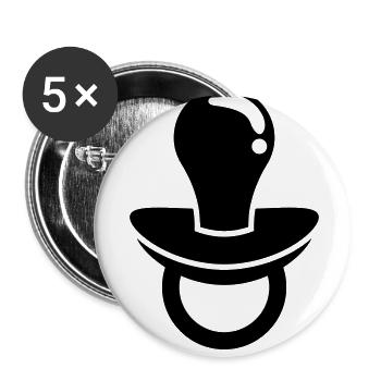Pacifier Icon Icon - Buttons small 1''/25 mm (5-pack) - white - Front