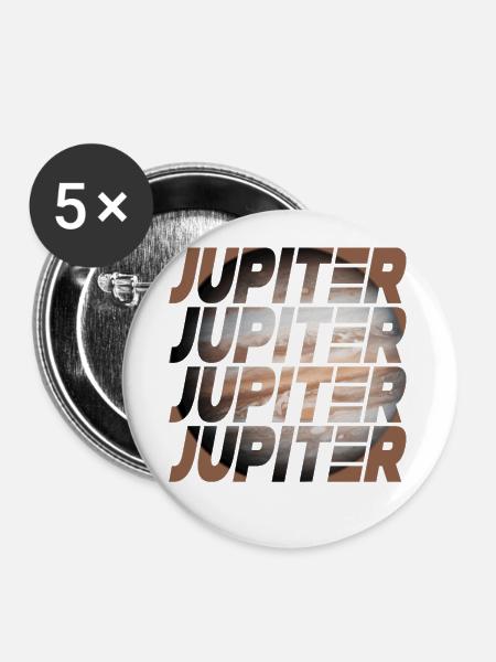 Jupiter Design - Buttons klein 25 mm (5er Pack) - Weiß