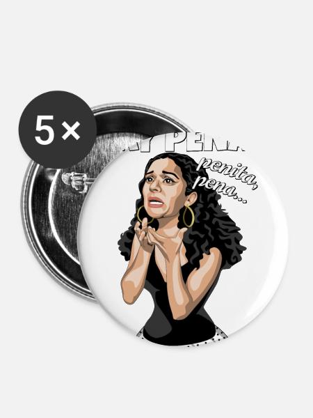 Oh Schande, Schande, Schande - Buttons klein 25 mm (5er Pack) - Weiß