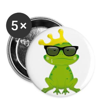 Nerd Frog - Buttons small 1''/25 mm (5-pack) - white - Front