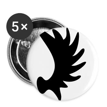 Prusse orientale Elchschaufel - Lot de 5 petits badges (25 mm) - blanc - Devant