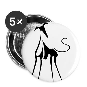 greyhound - Buttons small 1''/25 mm (5-pack) - white - Front