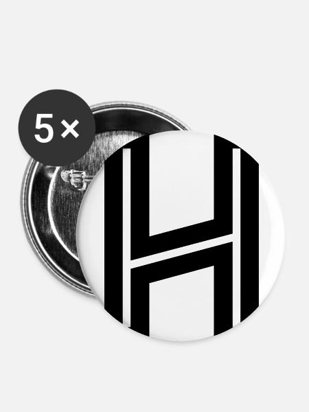 H - Buttons klein 25 mm (5er Pack) - Weiß