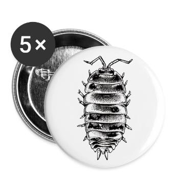 Assel - Buttons klein 25 mm (5er Pack) - Weiß - Vorne