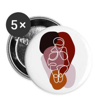 The Venus of Willendorf - Buttons small 1''/25 mm (5-pack) - white - Front